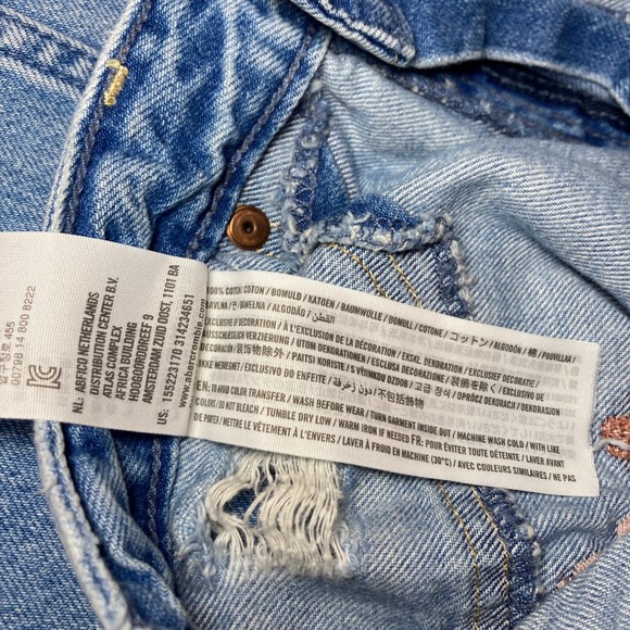 Abercrombie Fitch Annie High Rise Girlfriend Jeans Embroidered Ripped Frayed 26" - Picture 8 of 9